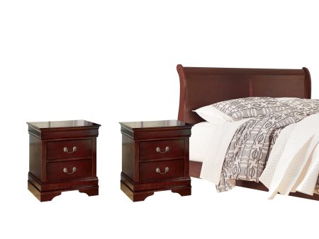 Alisdair King Sleigh Bed with Mirrored Dresser and 2 Nightstands in Reddish Brown Hot on Sale