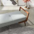 Cora Grey Fabric Bench on Sale