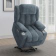 Houston Upholstered Power Lift Recliner Chair Slate Blue Supply