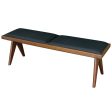 Kody Black Vegan Leather Bench For Discount